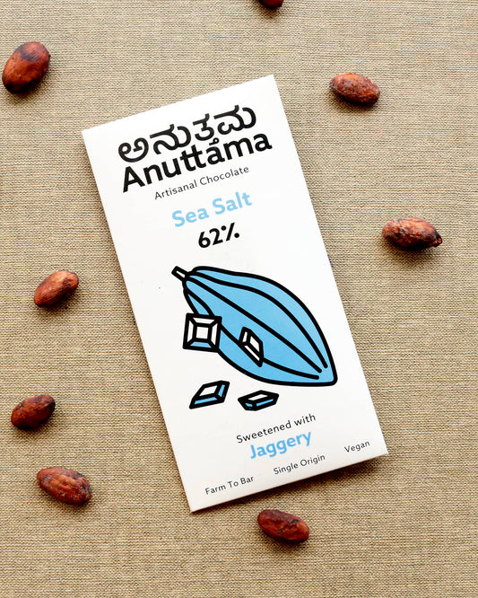 Sea Salt | 62%Cocoa | Sweetened with Jaggery