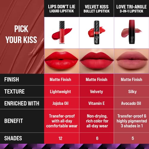 12H Lips Don't Lie Matte Transfer proof Liquid Lipstick