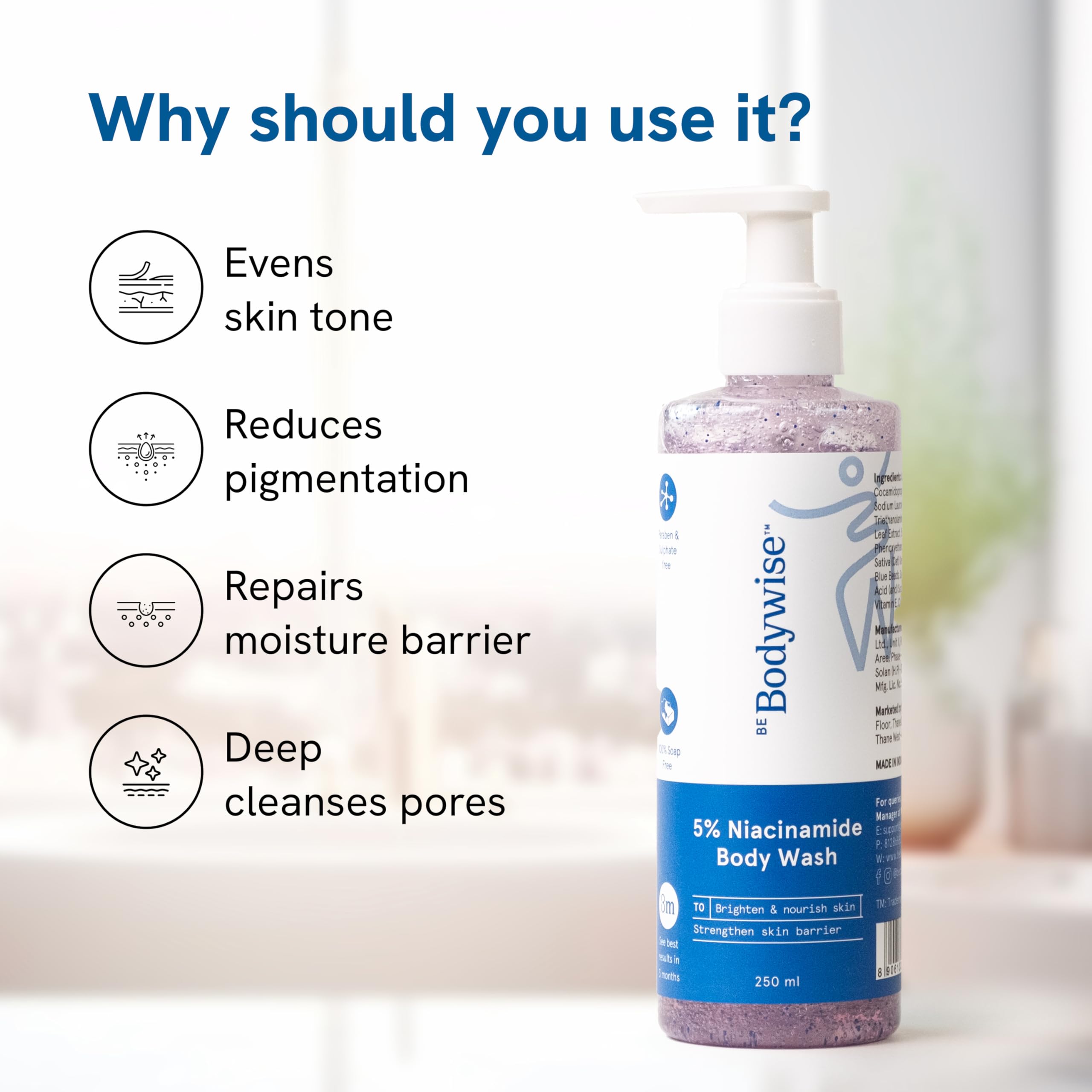 5% Niacinamide Brightening Body Wash