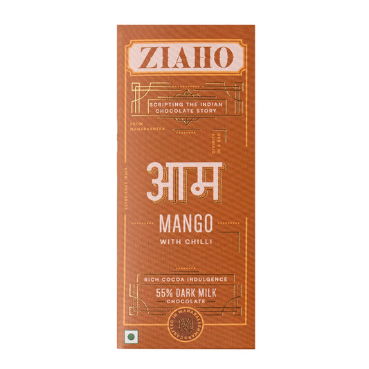 Mango and Chilli Chocolate, 55% Dark Milk Chocolate Bar