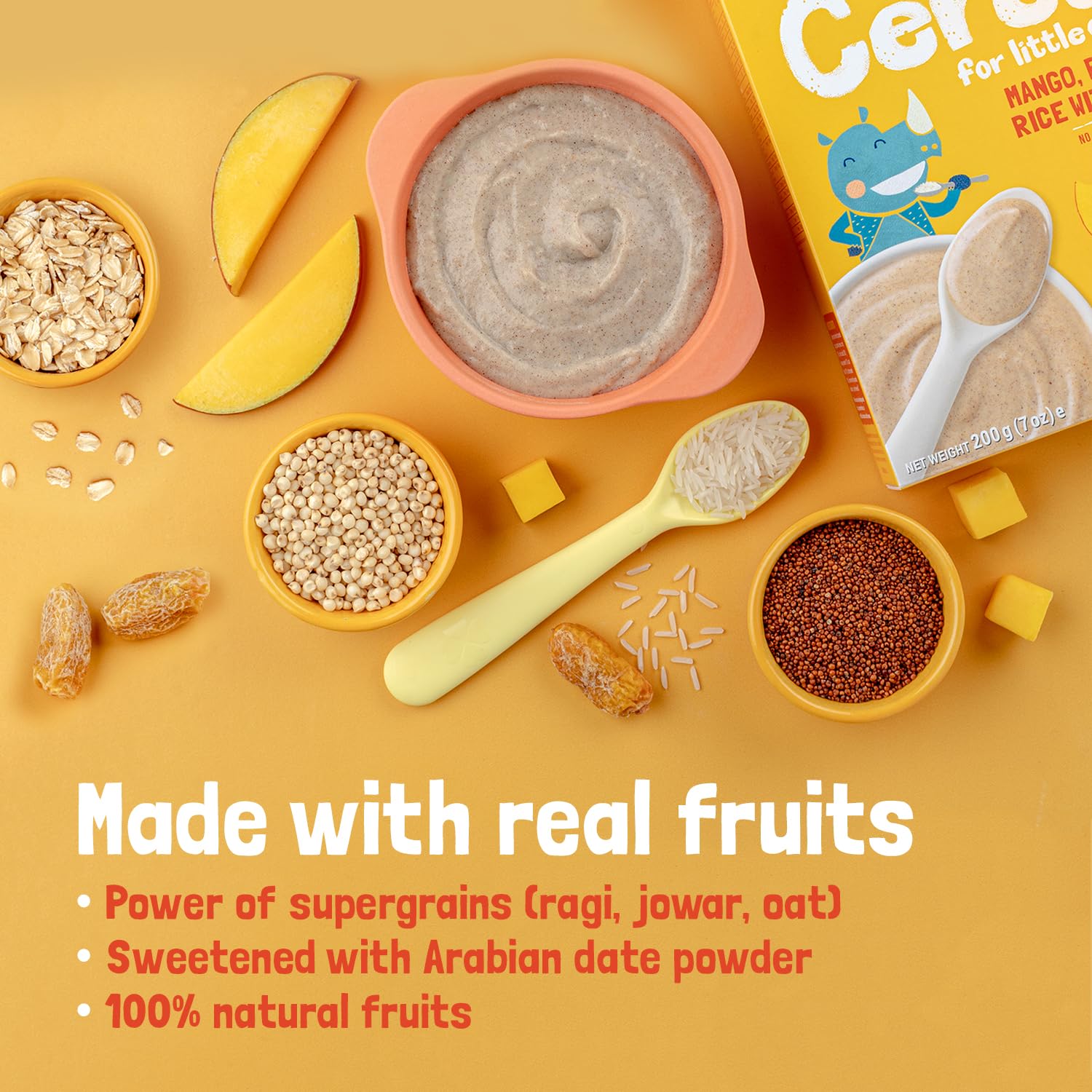 Mango, Ragi & Rice Cereal