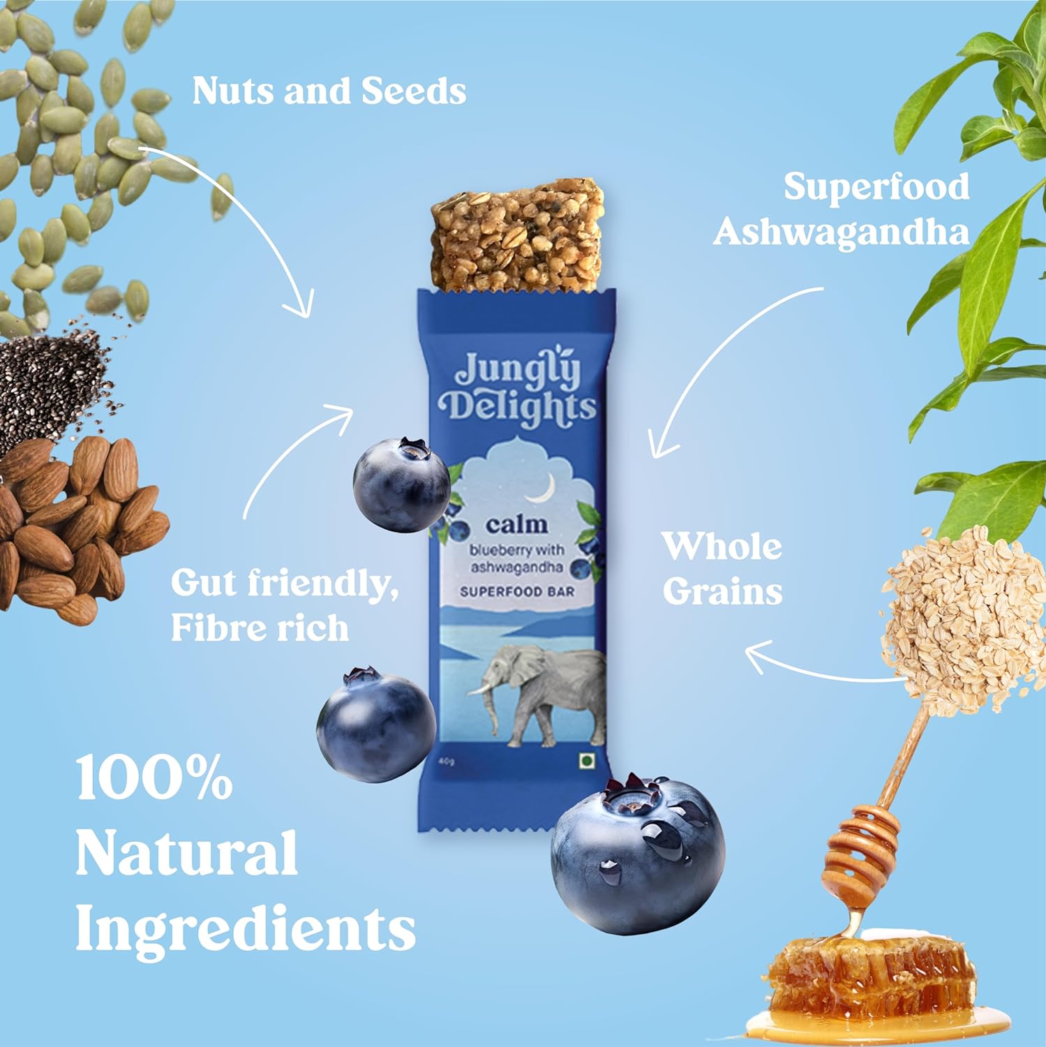 Blueberry with Ashwagandha bars
