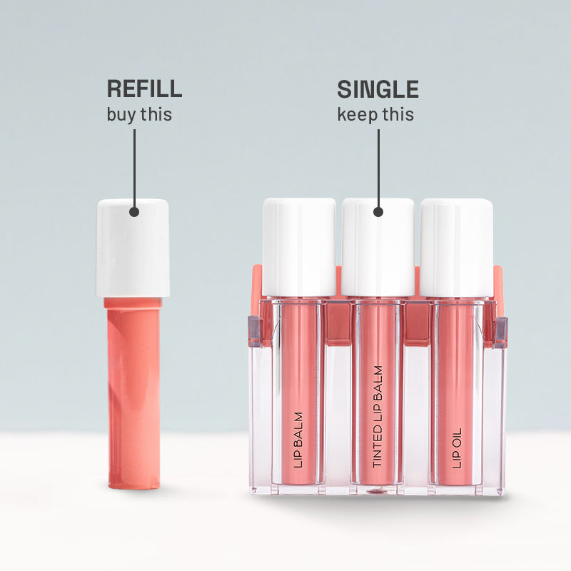 Korean AM Lip Care: Moisturizing Balm, Hydrating Oil & Tinted Balm