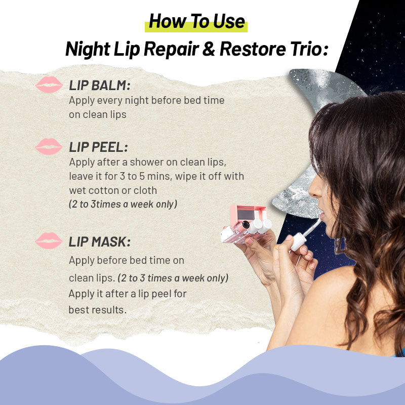 Korean PM Lip Repair Trio: Hydrating Balm, Lip Peel & Moisturizing Mask