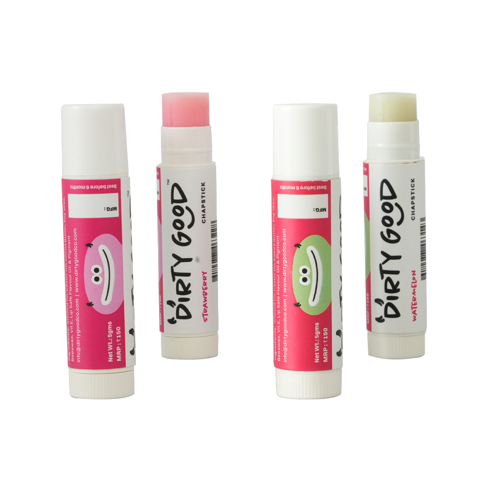Strawberry & Watermelon Chapsticks for Kids Pack