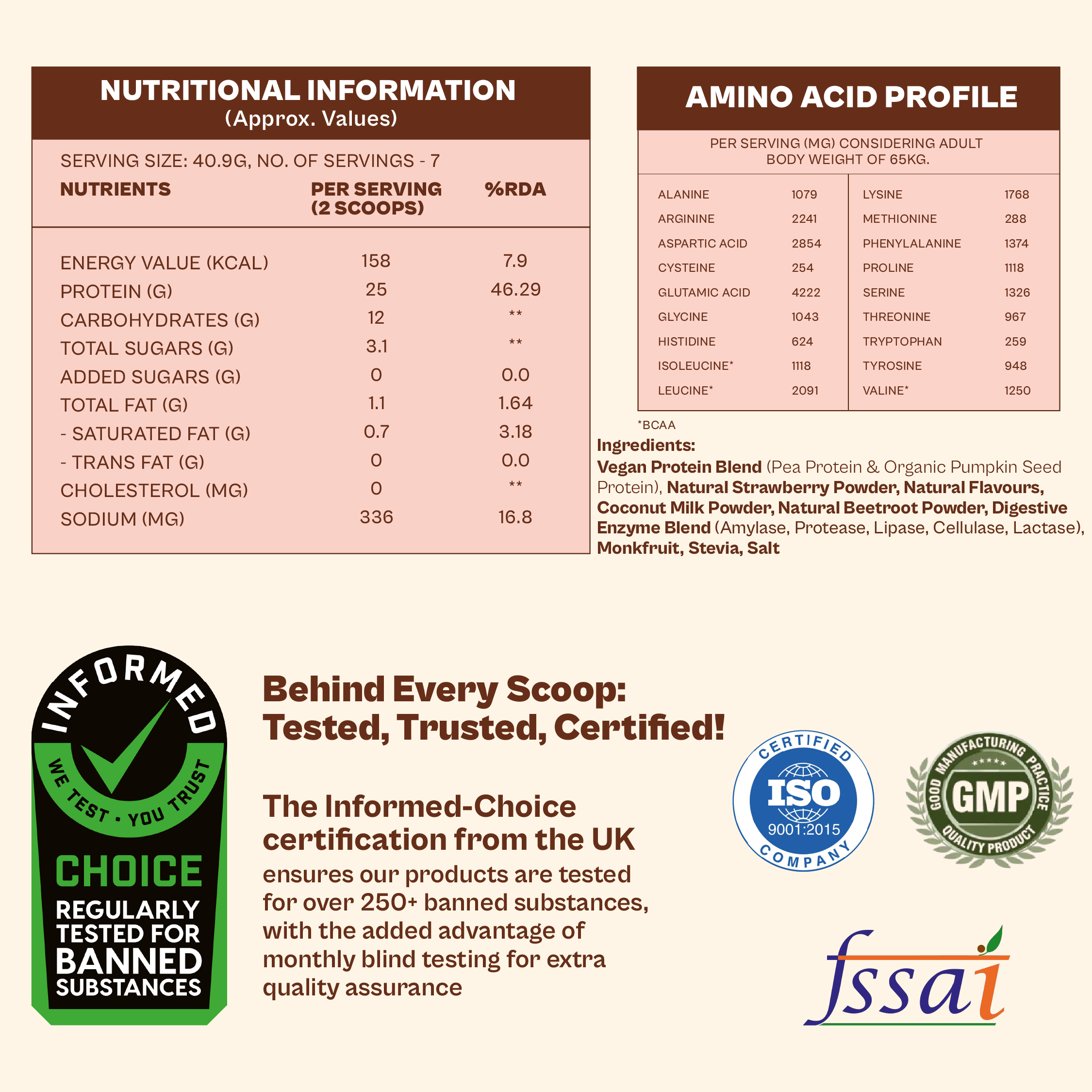 Strawberry Natural Plant Protein Powder