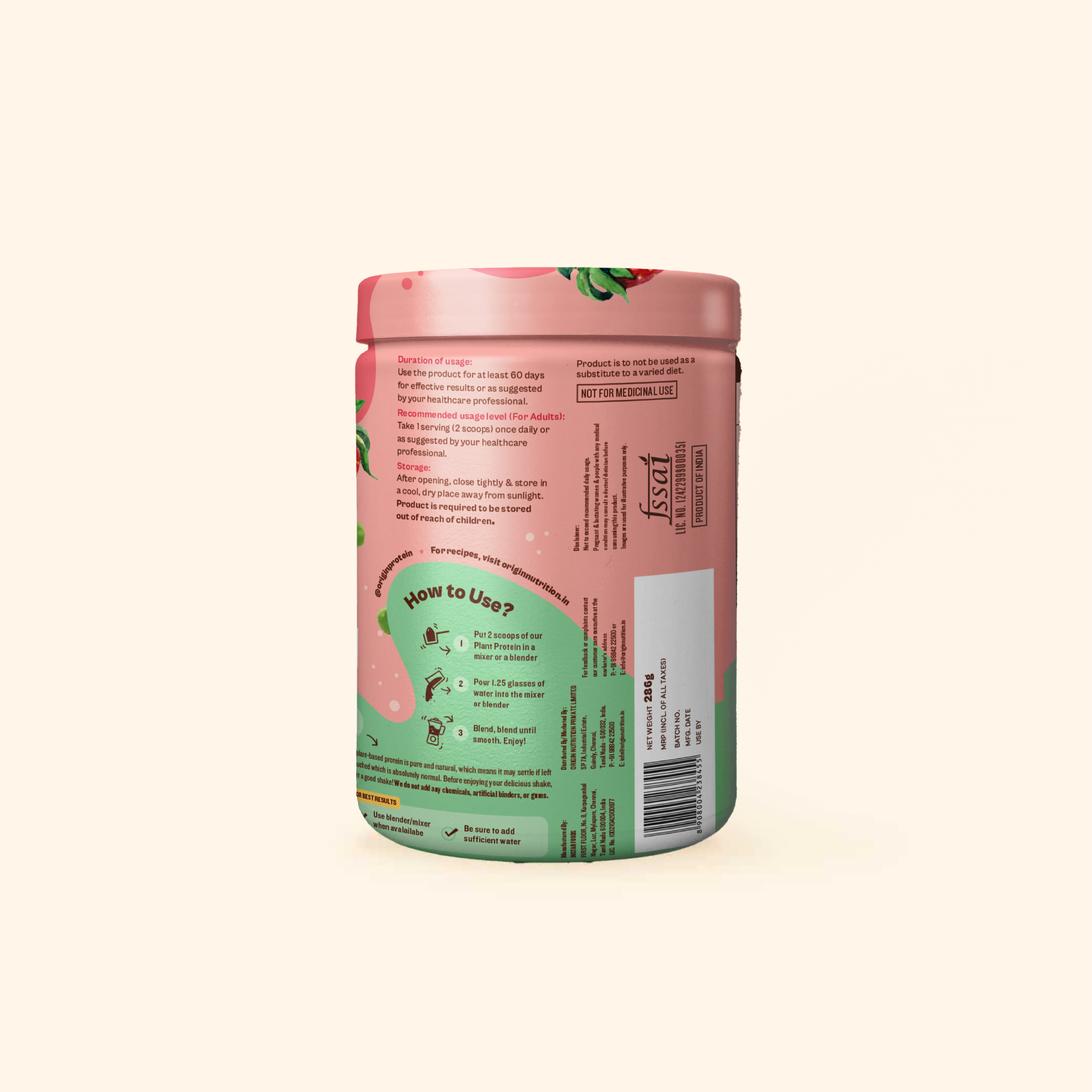 Strawberry Natural Plant Protein Powder