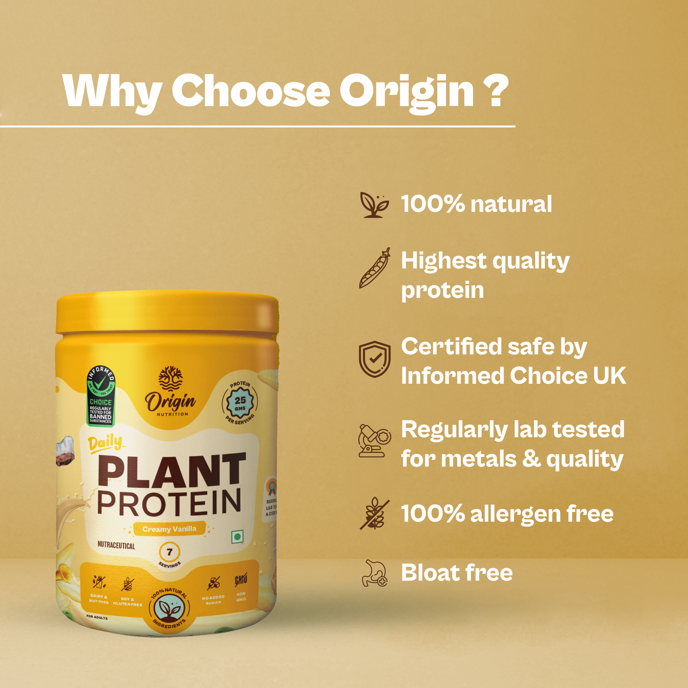 Vanilla Natural Plant Protein Powder