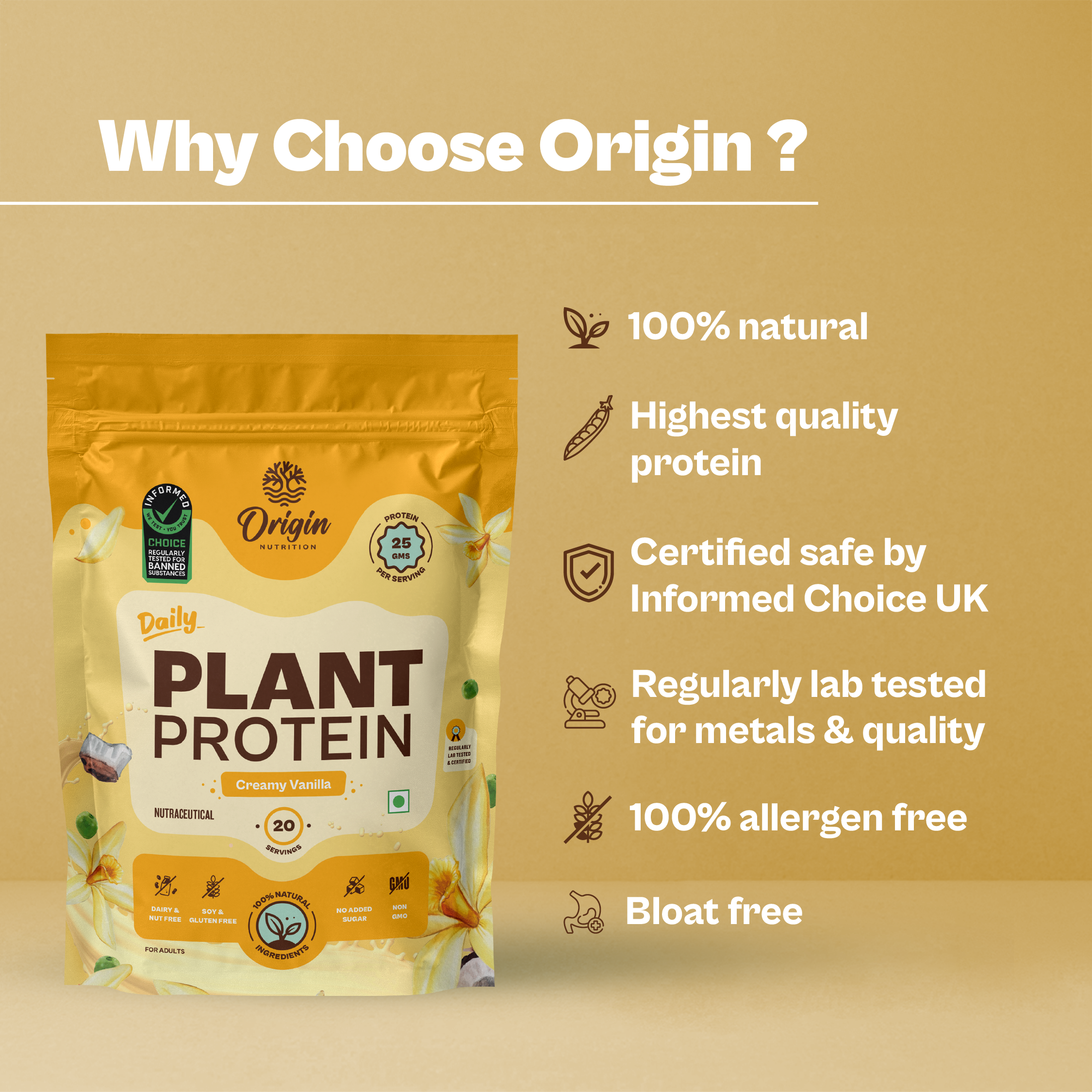 Vanilla Natural Plant Protein Powder