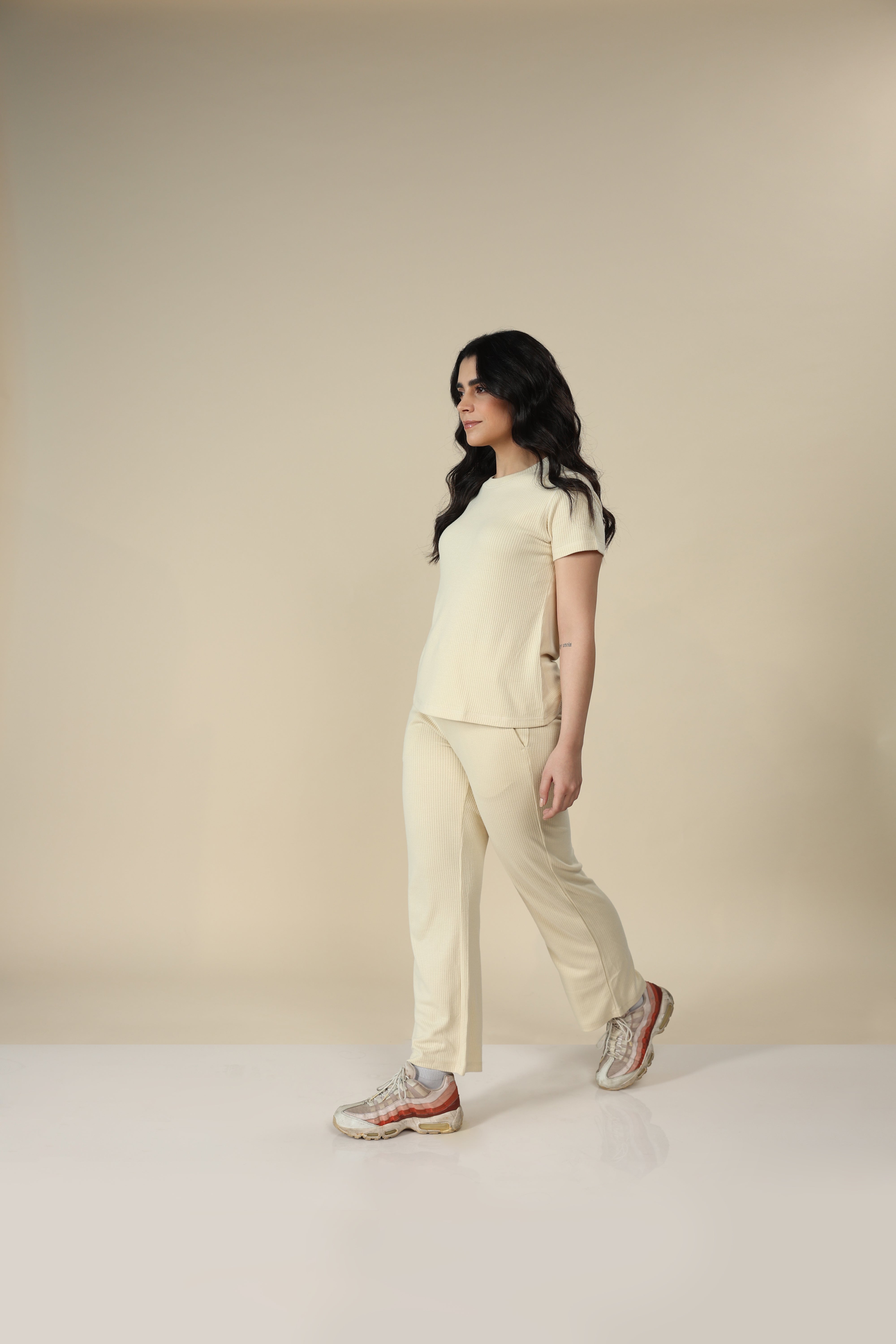 Sand Ribbed Lounge Pants