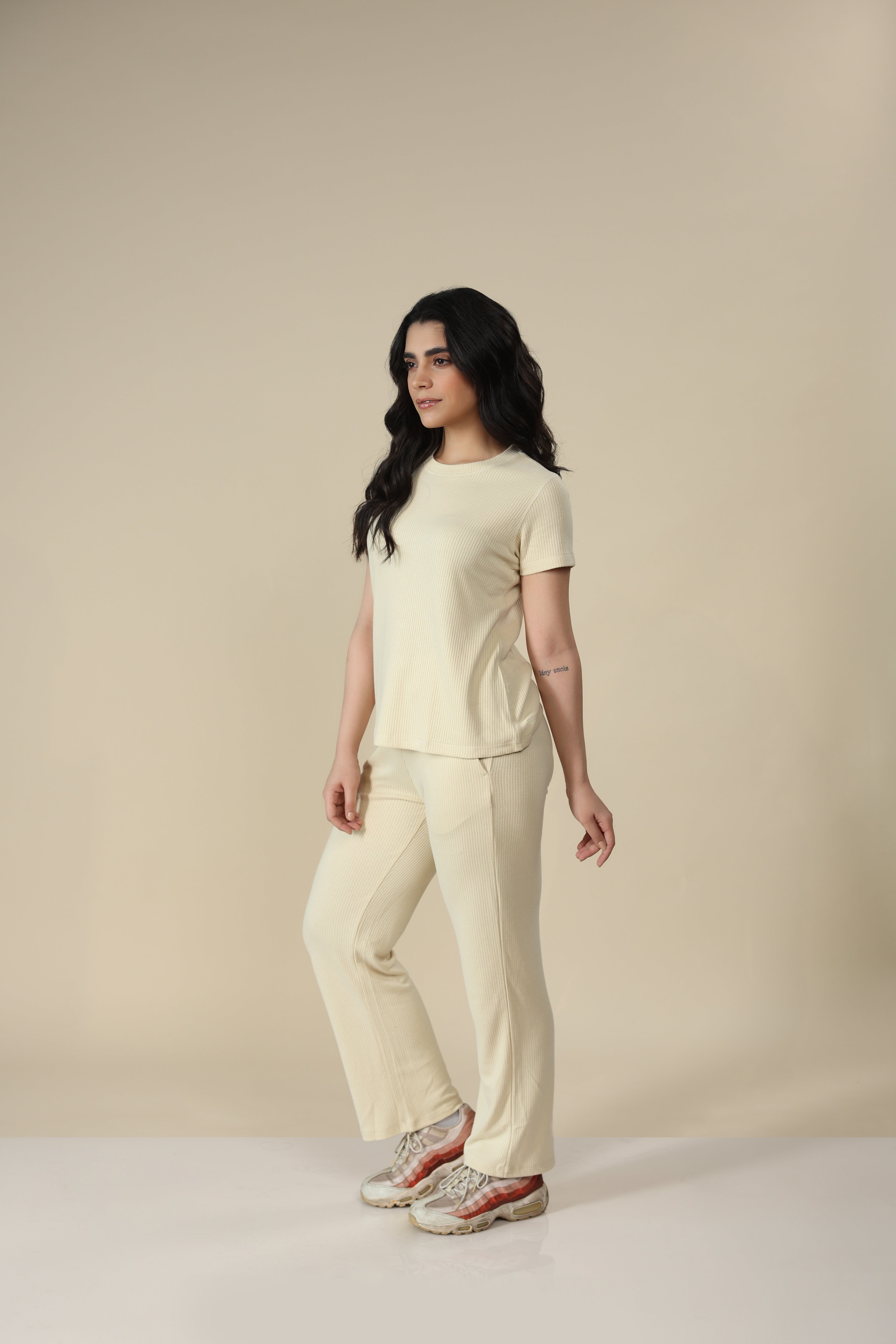 Sand Ribbed Lounge Pants