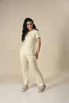 Sand Ribbed Lounge Pants