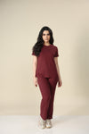 Sangria Ribbed Lounge Pants