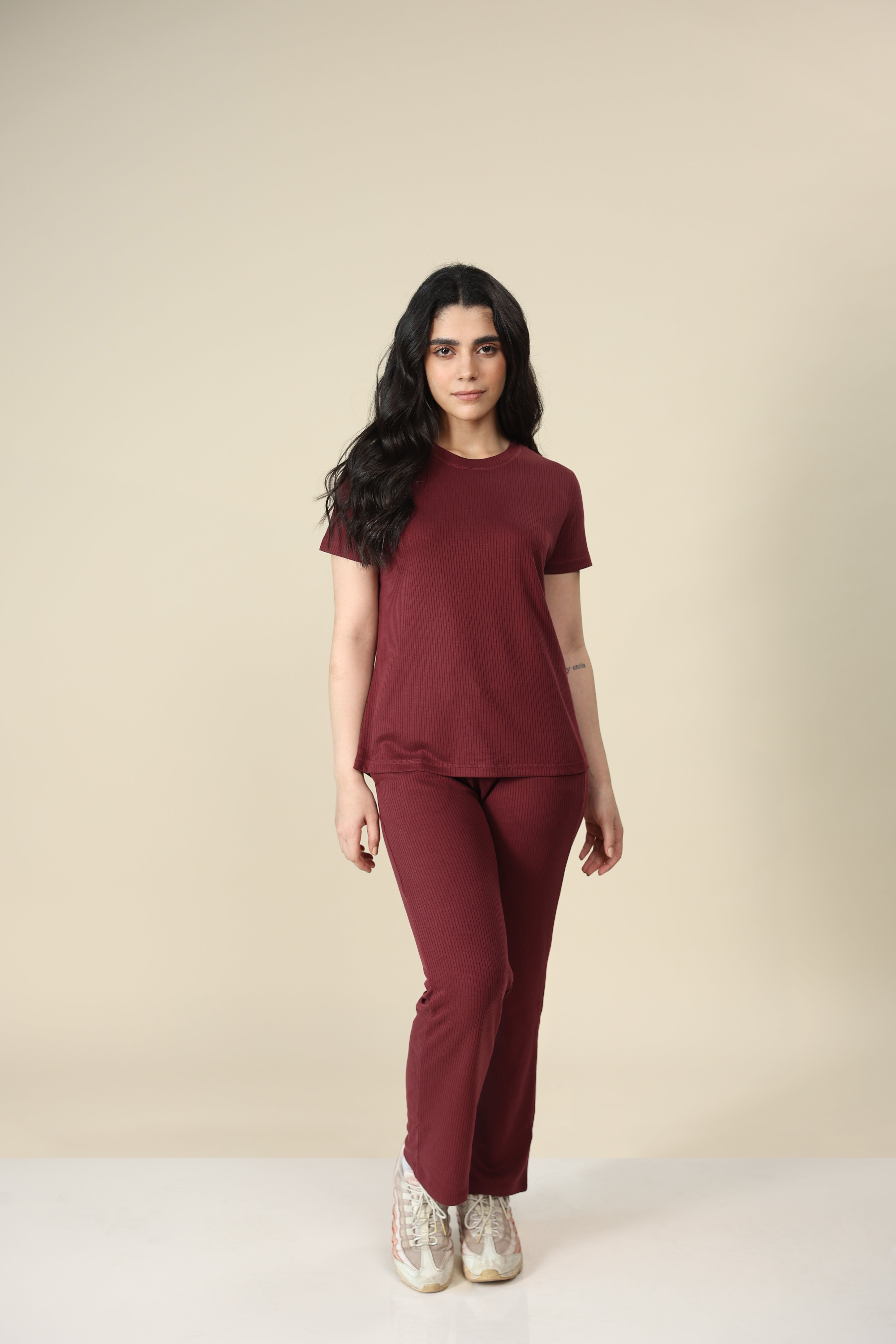 Sangria Ribbed Lounge Pants