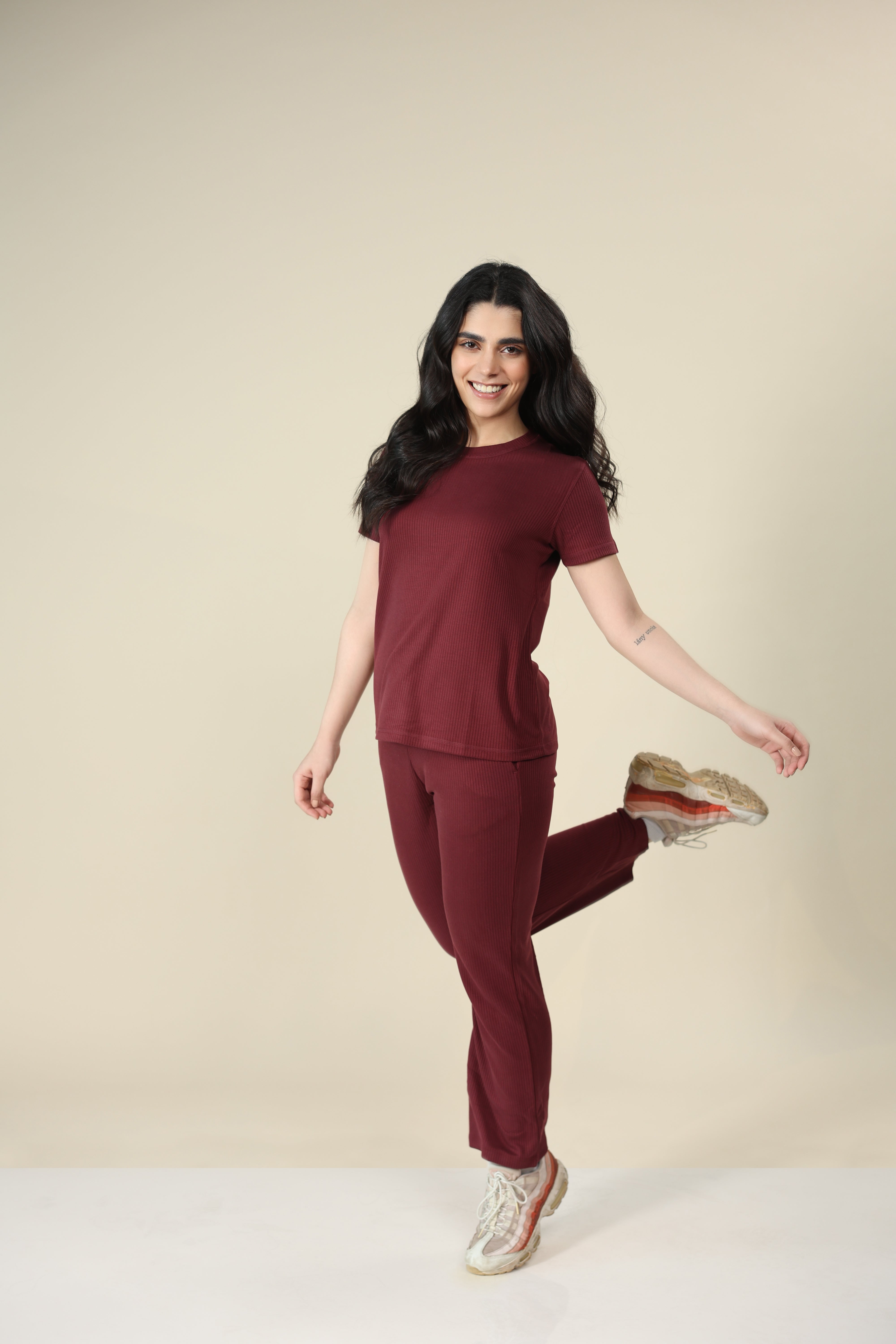 Sangria Ribbed Lounge Pants