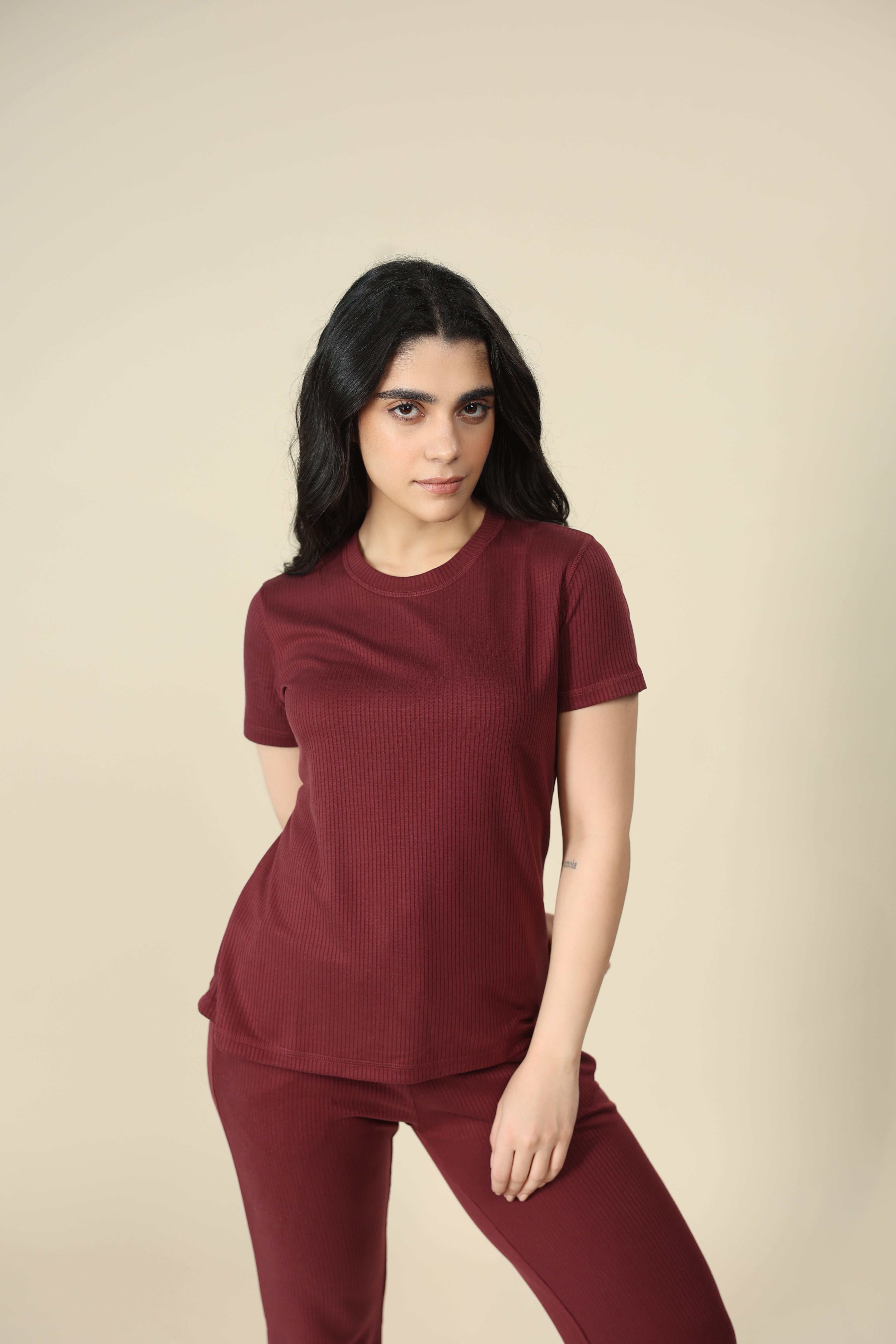 Sangria Ribbed Lounge Pants