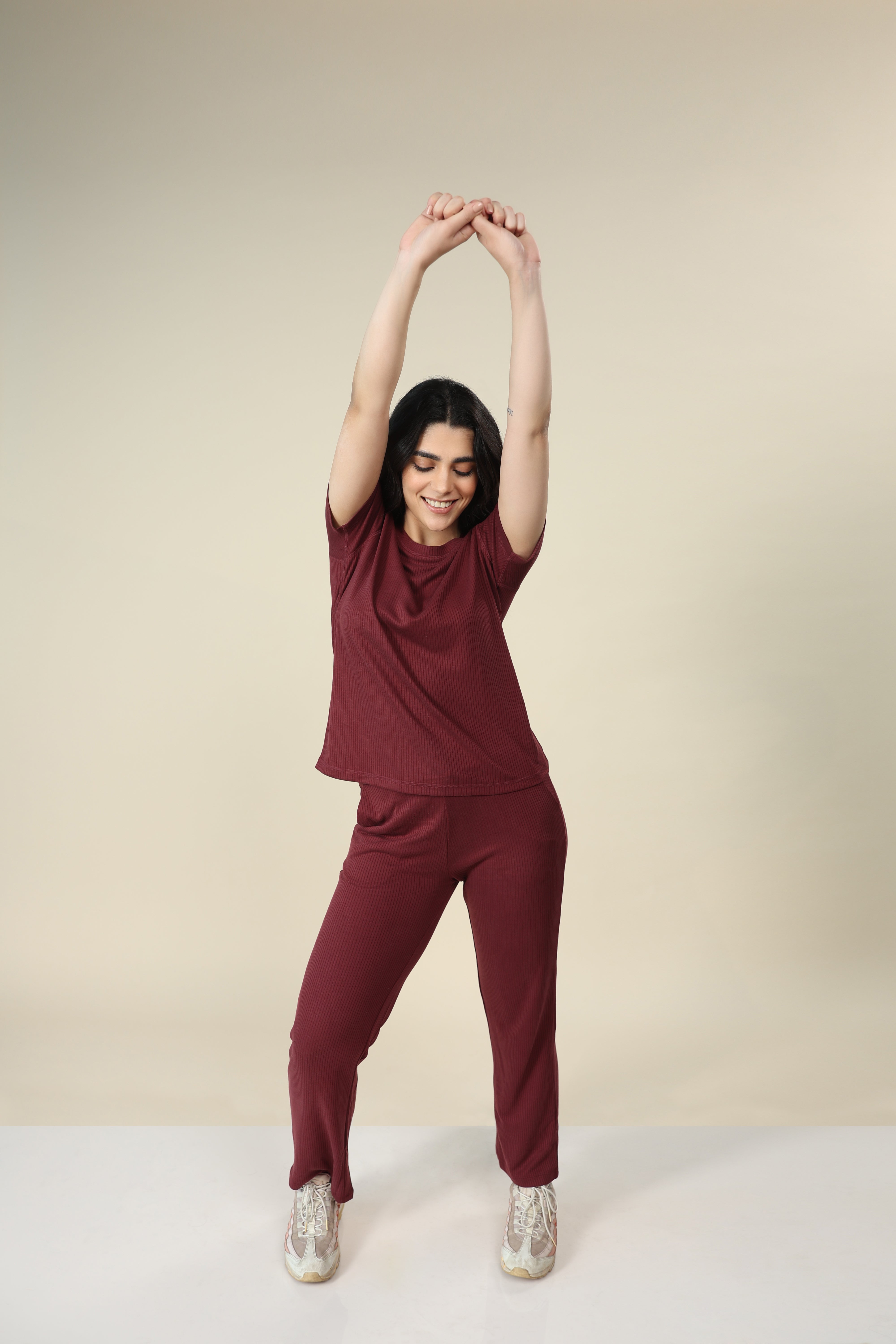 Sangria Ribbed Lounge Pants