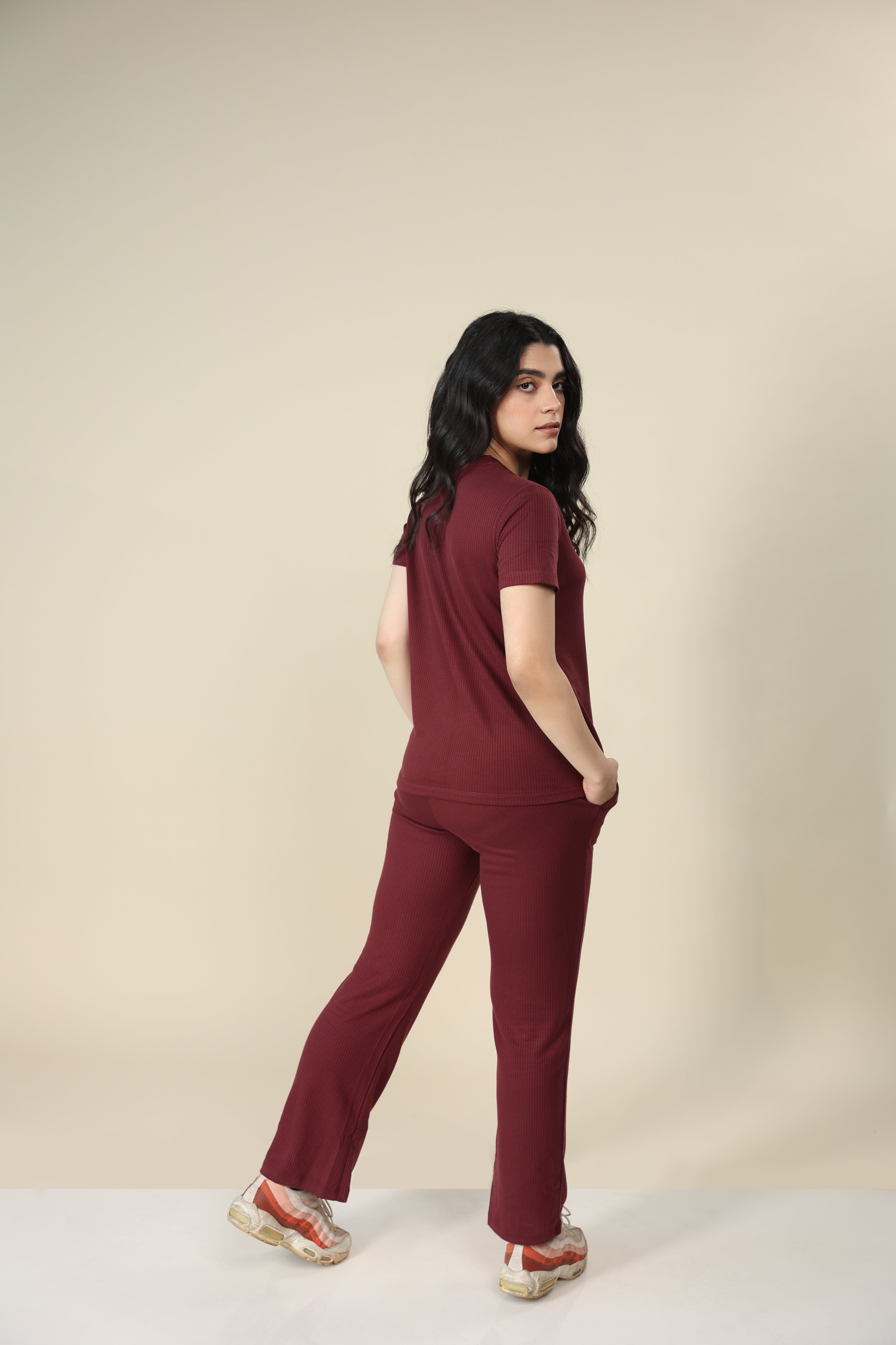 Sangria Ribbed Lounge Pants