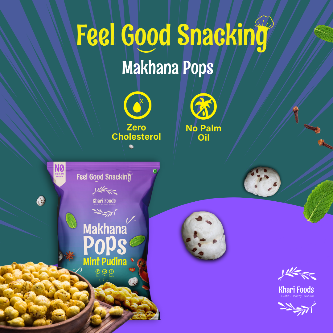 Premium Flavoured Makhana Crunchy & Roasted Makhana Pops (Mint Pudina)