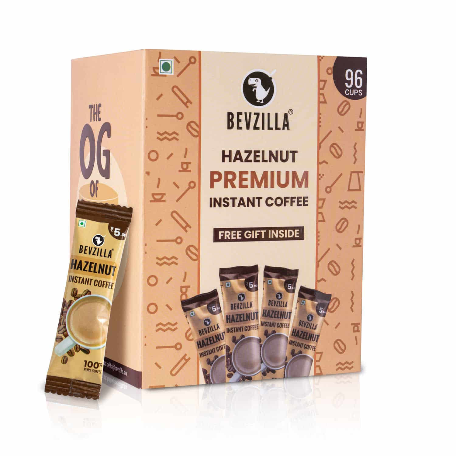 96 Hazelnut Coffee Sachets Box