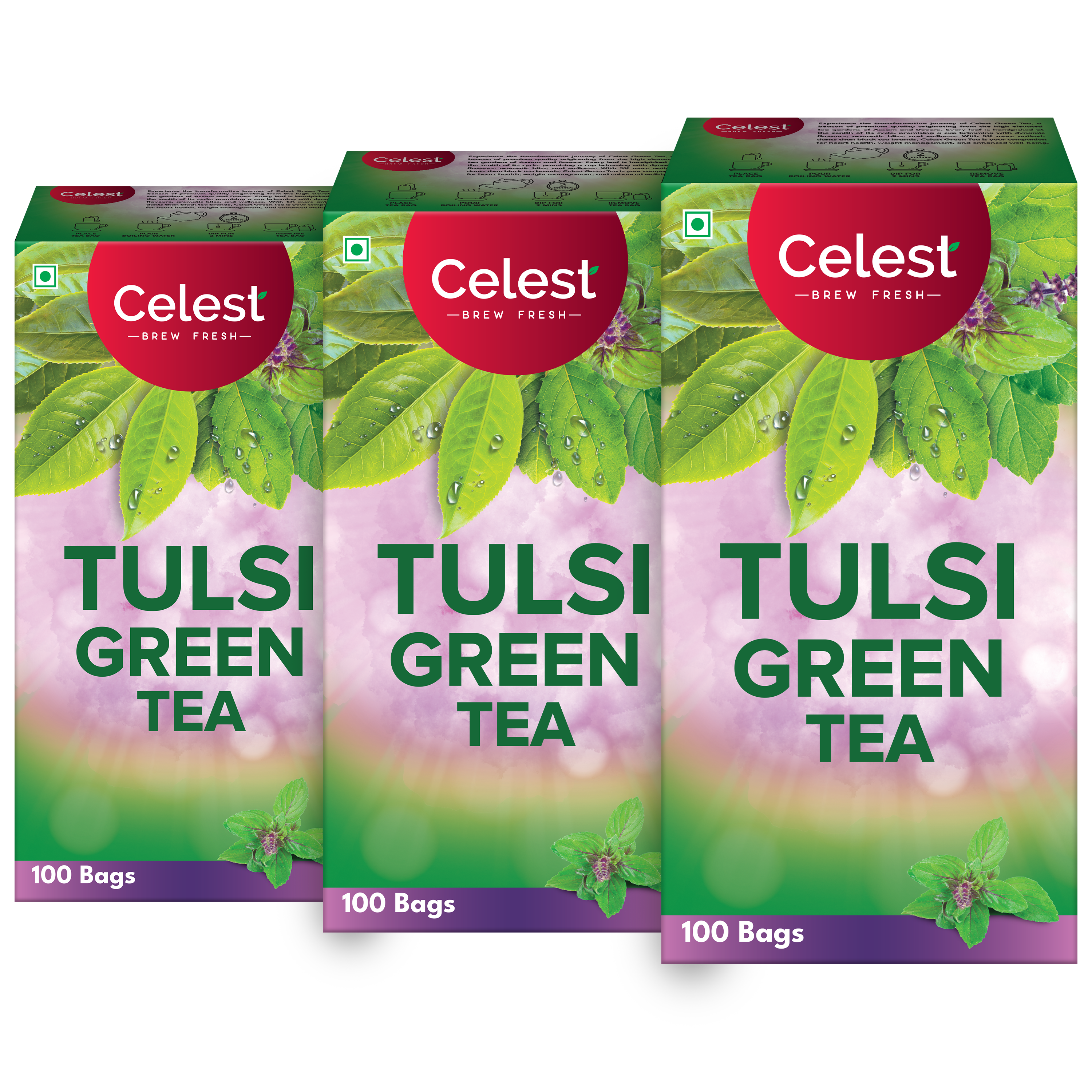 Celest Tulsi Green Tea Bags