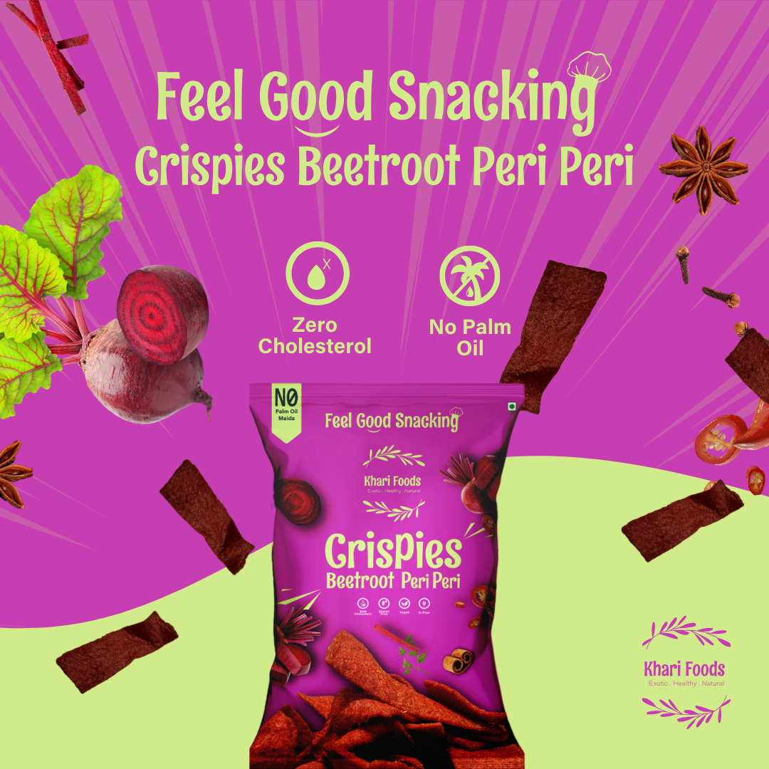 Beetroot Crispies, Peri Peri Flavoured Chips