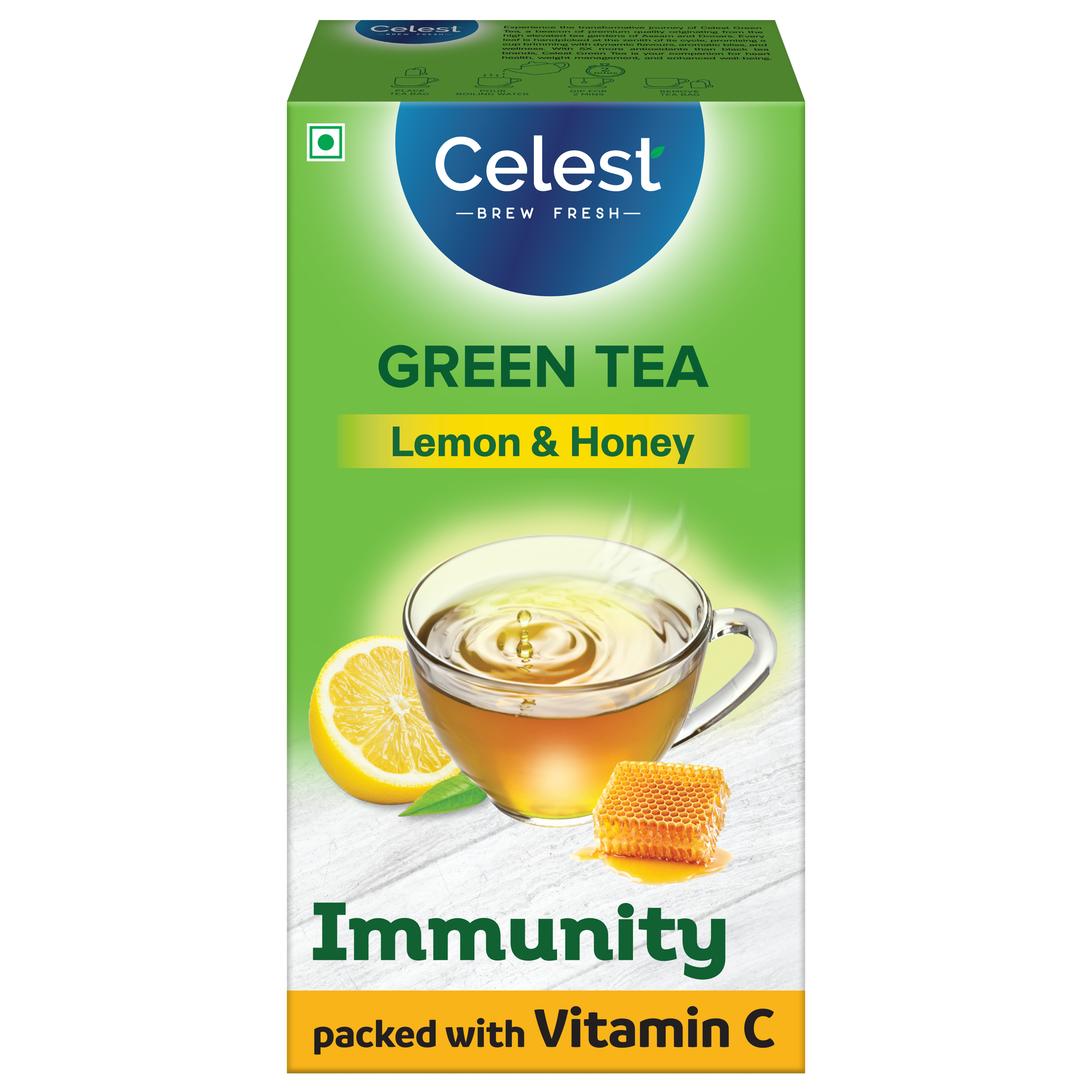 Lemon & Honey Green Tea with Vitamin C Tea Bags