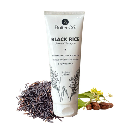 Black Rice Water Shampoo For Straight Dry Frizzy Hair