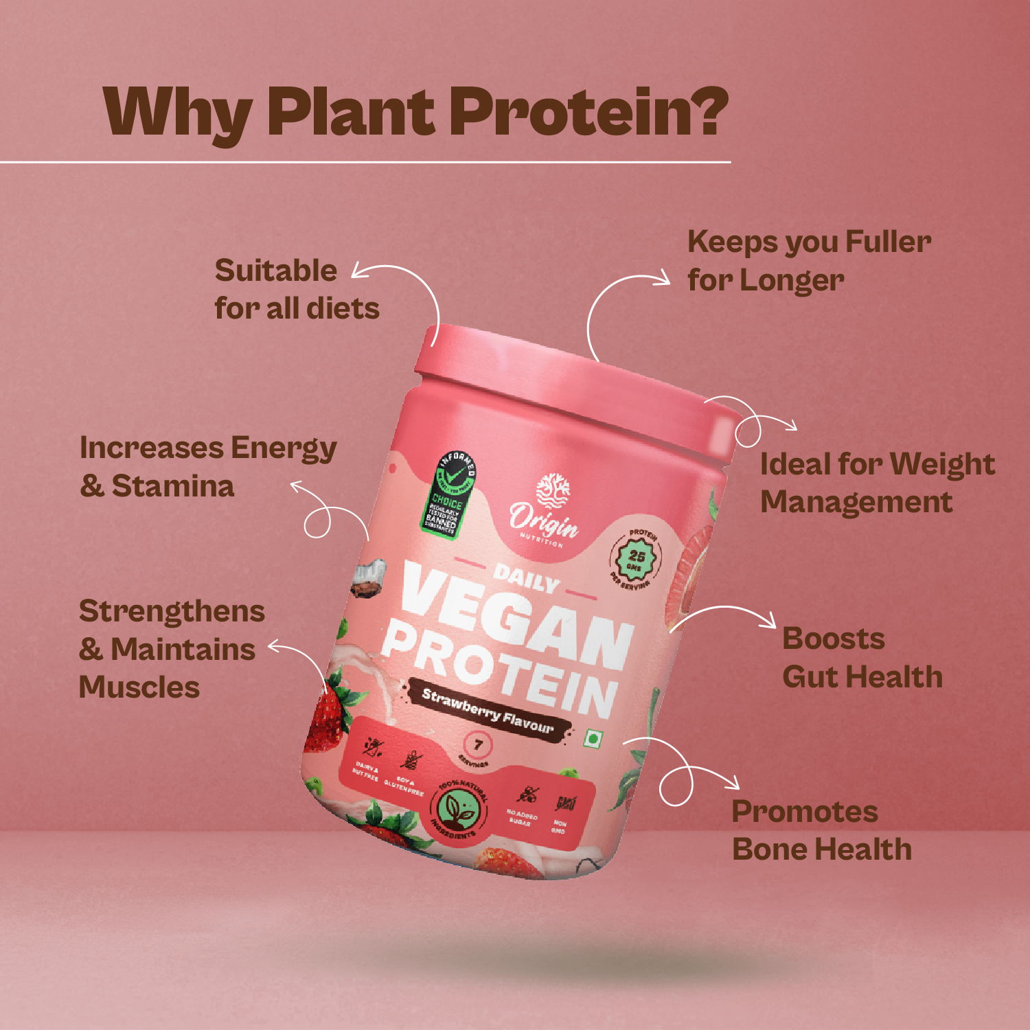 Strawberry Natural Plant Protein Powder