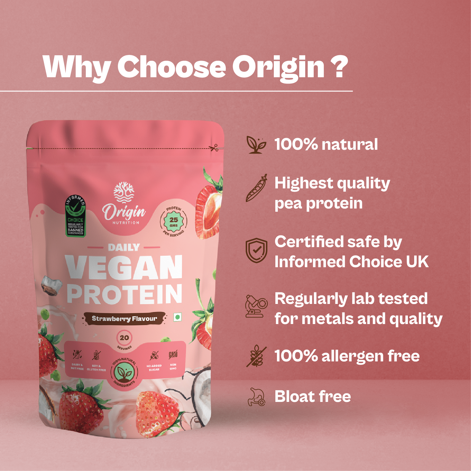 Strawberry Natural Plant Protein Powder