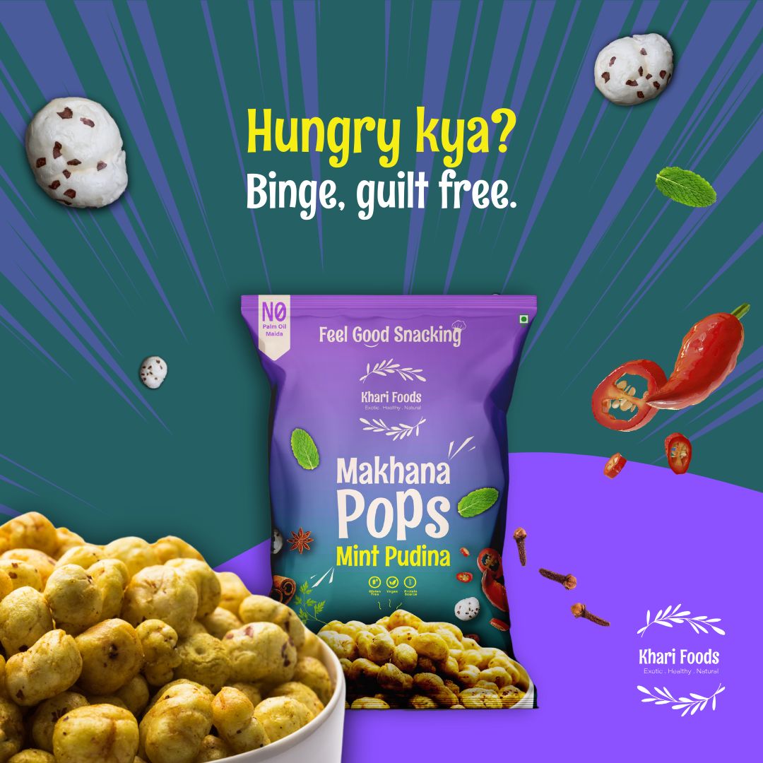 Premium Flavoured Makhana Crunchy & Roasted Makhana Pops (Mint Pudina)