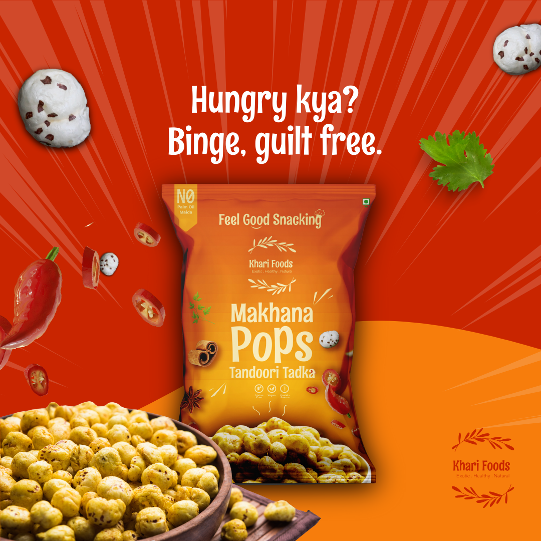 Premium Flavoured Makhana Crunchy & Roasted Makhana Pops (Tandoori Tadka)