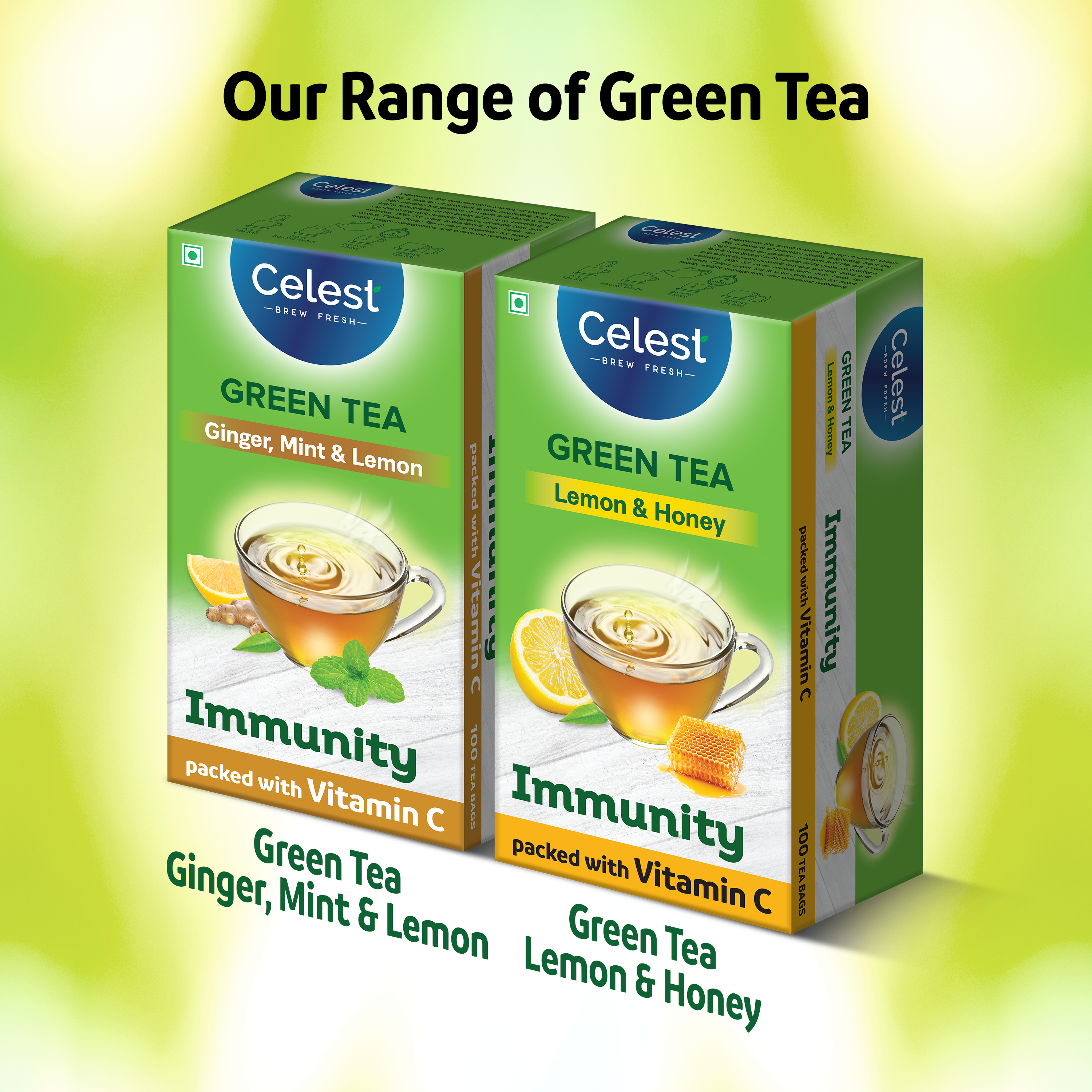 Lemon & Honey Green Tea with Vitamin C Tea Bags