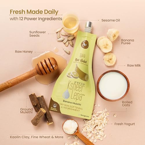 Fresh Banana Mulethi Ksheer Lepa Face Mask For Dry Skin Softening