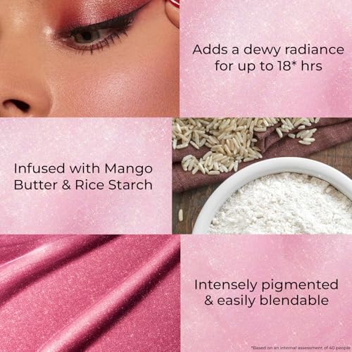 Halo Glow Drop Blush Mango Butter + Rice Starch, Weightless Creamy Liquid Blush