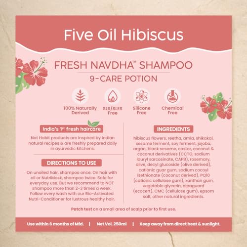 Sulfate-Free Natural Five Oils Hibiscus Hair Growth Shampoo