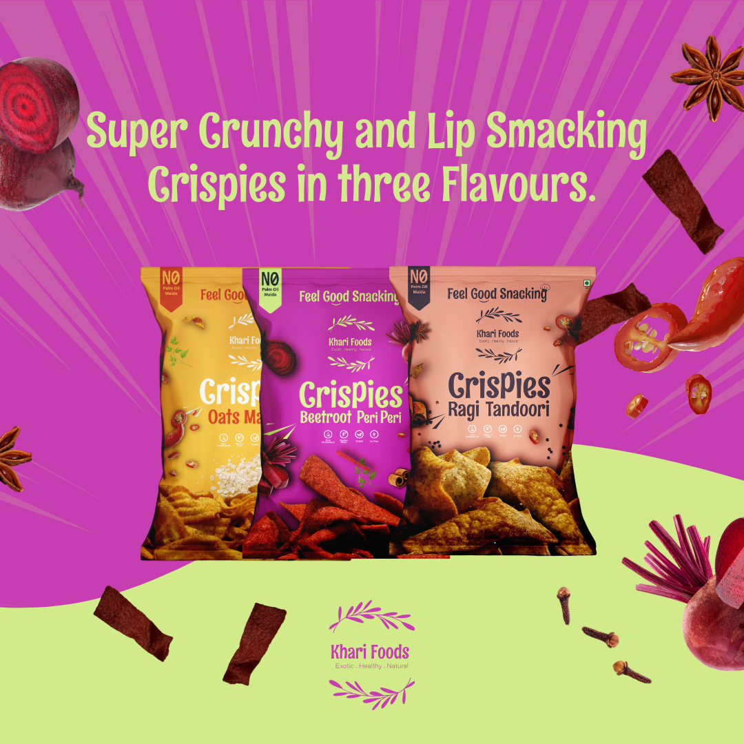 Beetroot Crispies, Peri Peri Flavoured Chips