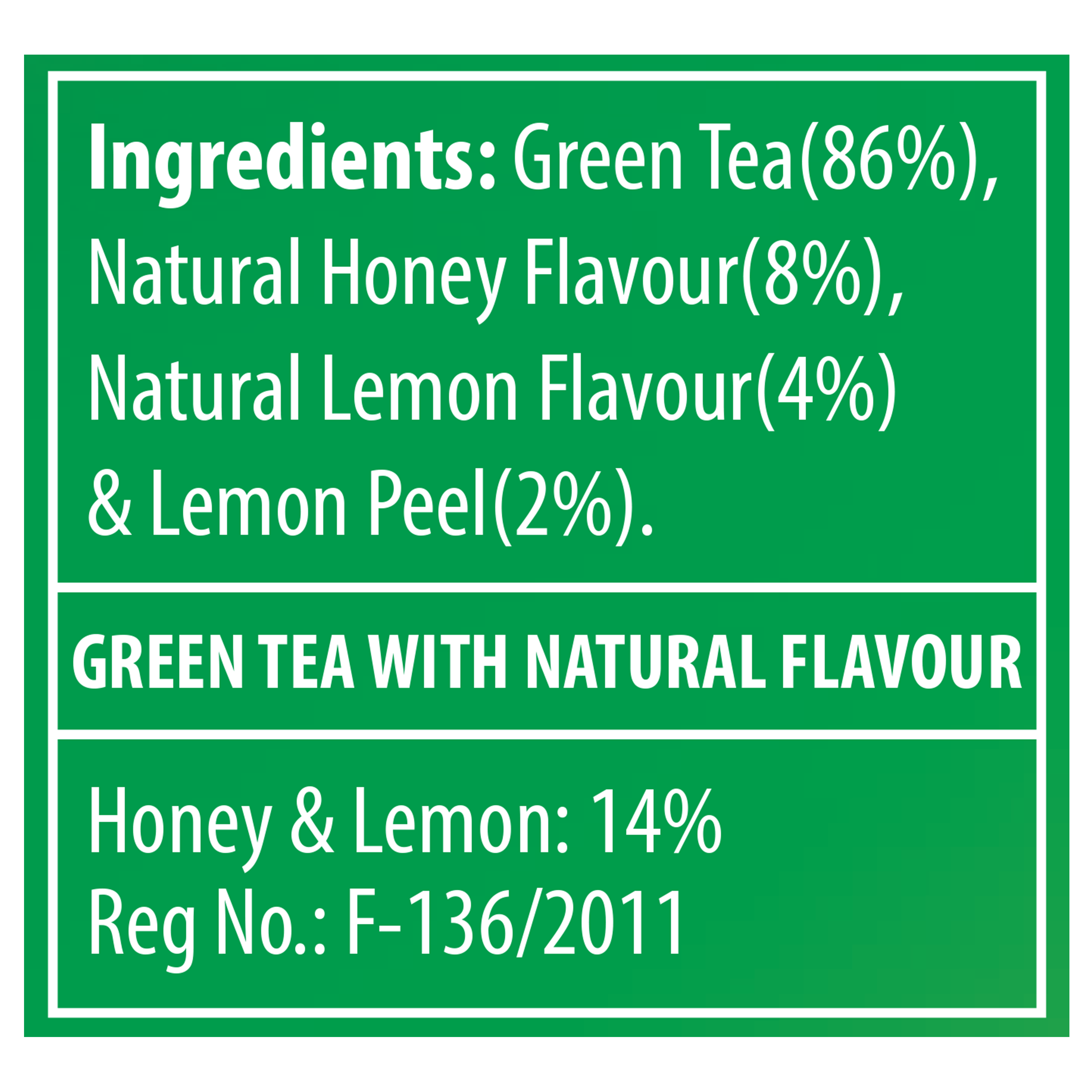 Honey Lemon Green Tea Bags