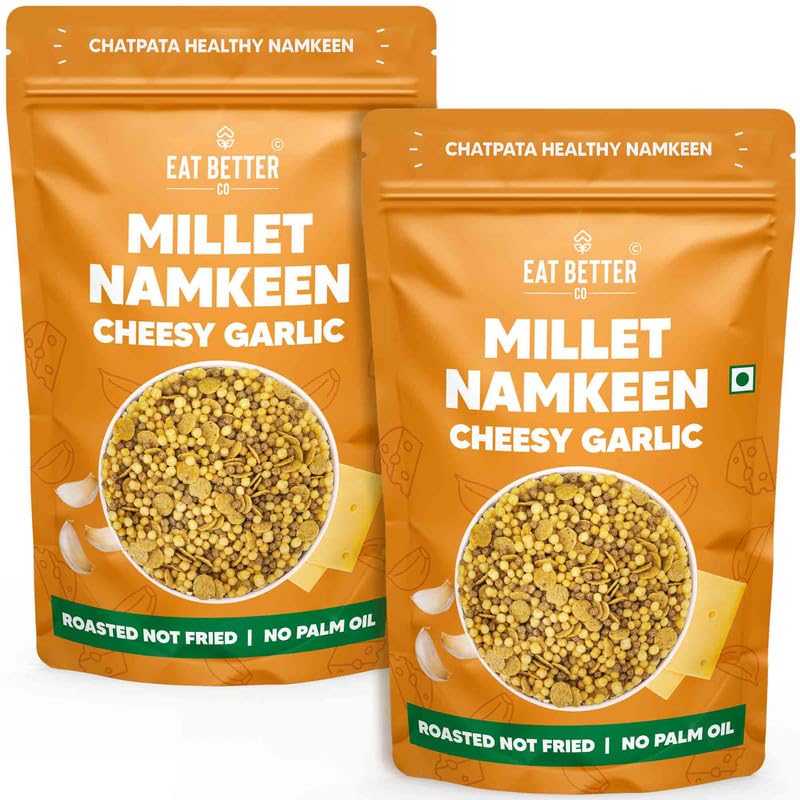 Millet Namkeen Cheesy Garlic Roasted Snacks