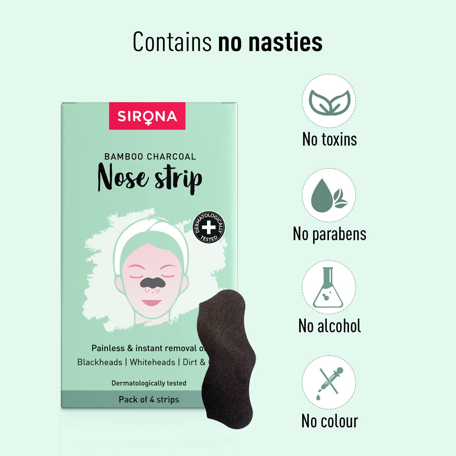 Blackhead Remover Bamboo Charcoal Nose Strips