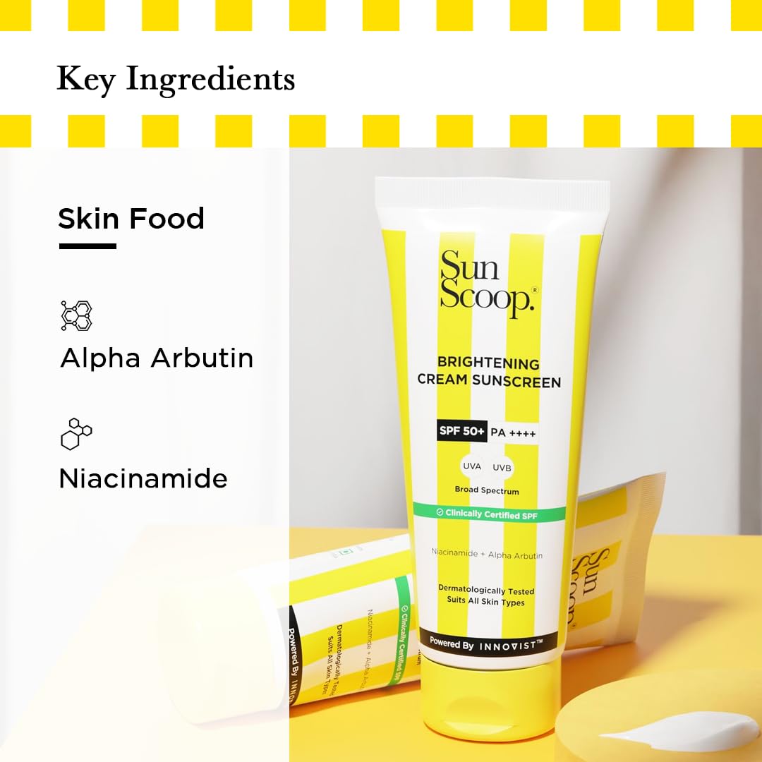Brightening Daily Sunscreen SPF 50 With Niacinamide + Alpha Arbutin for Radiant Skin