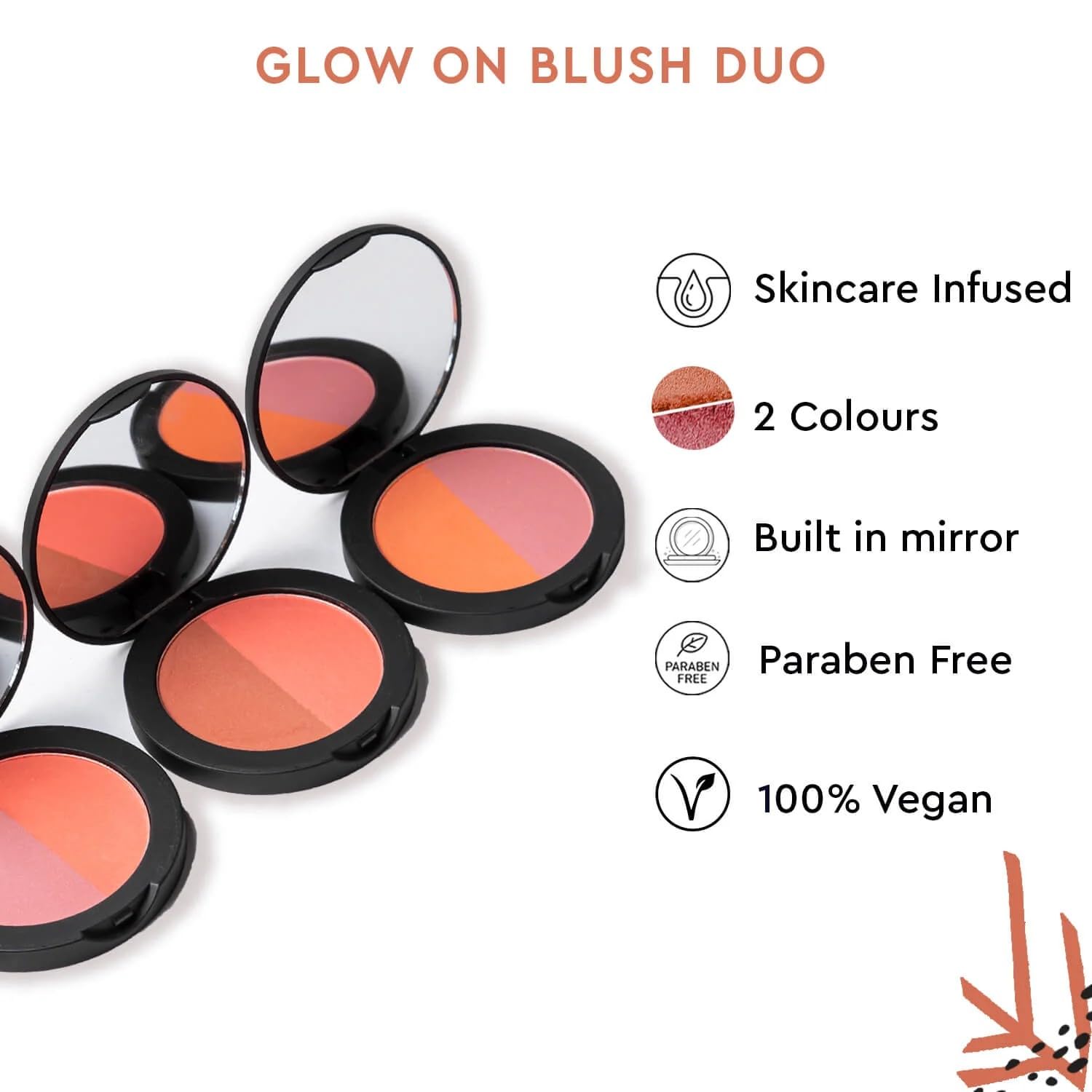 Glow-On Blush Duo -Classic Coral - Perfect Pink