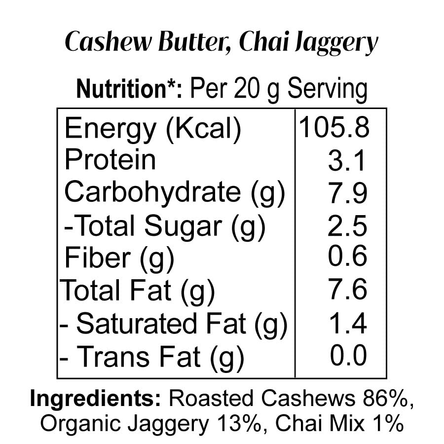 Cashew Butter Chai & Jaggery