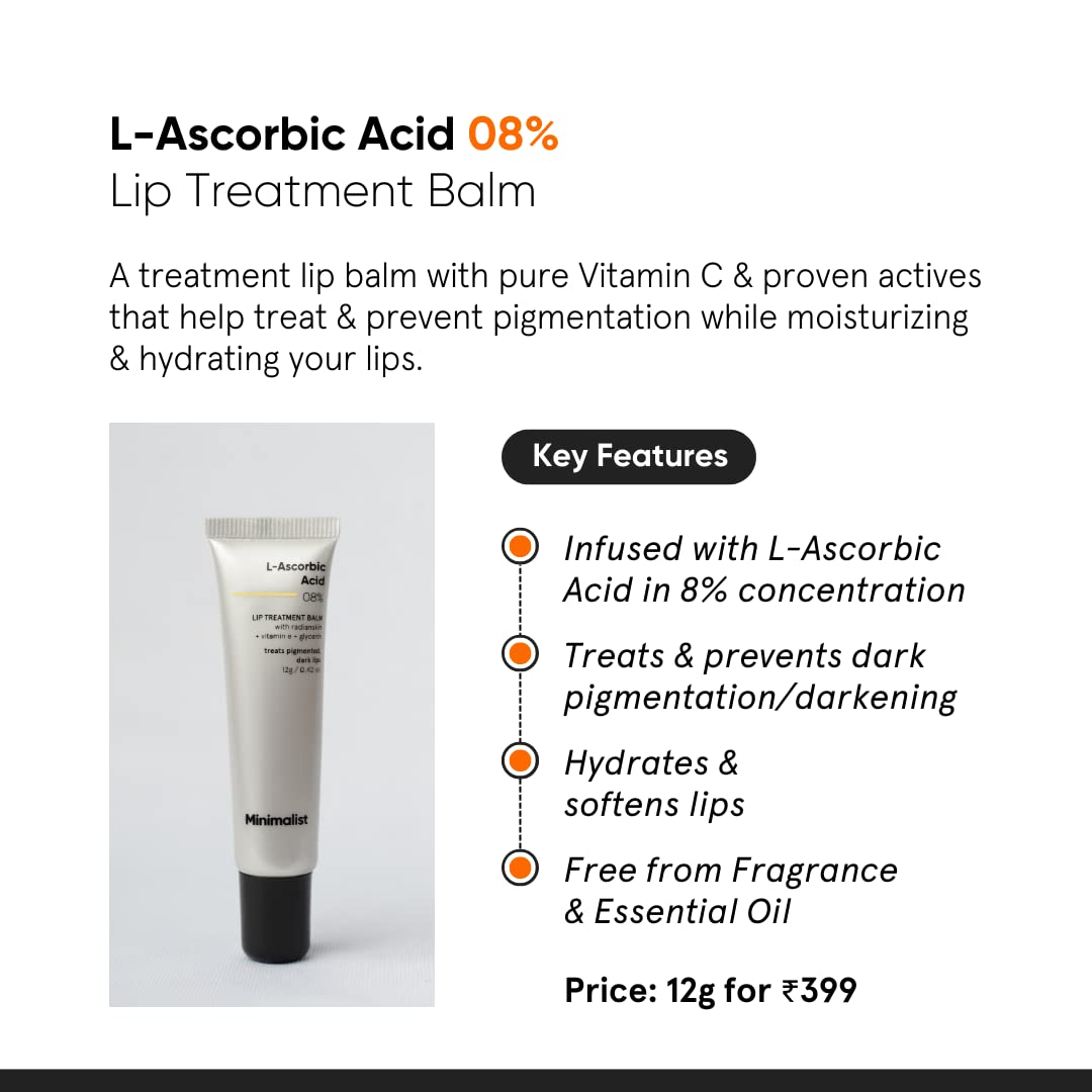 Minimalist 8% L-Ascorbic Acid Lip Treatment Balm