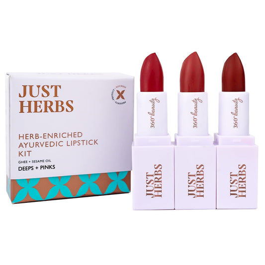 Ayurvedic Creamy Matte Lipstick Kit - Peachy Pink