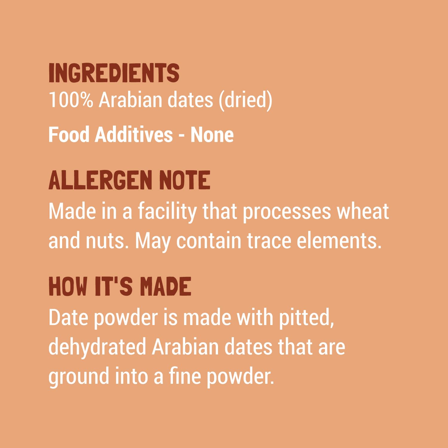 Seedless Arabian Date Powder