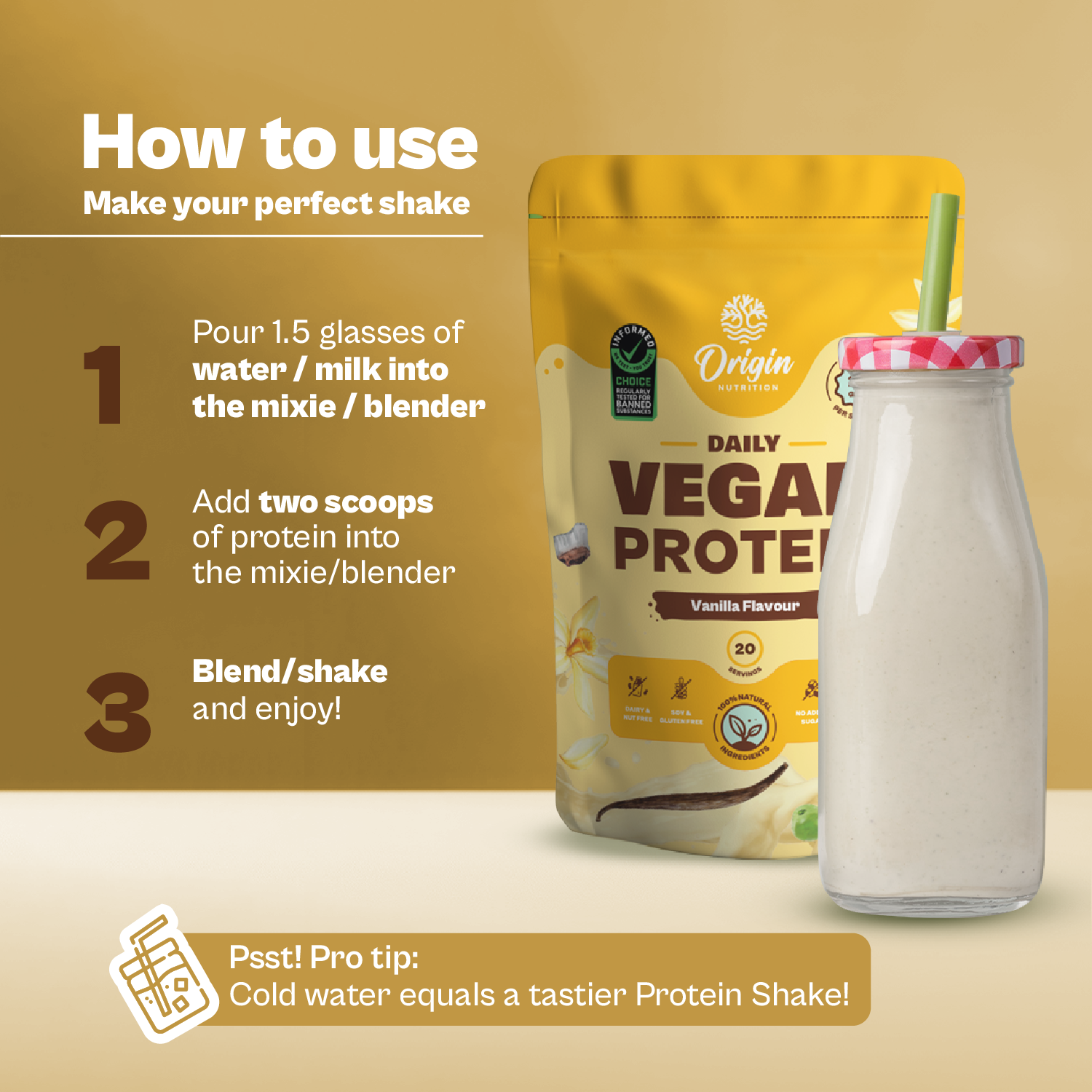 Vanilla Natural Plant Protein Powder