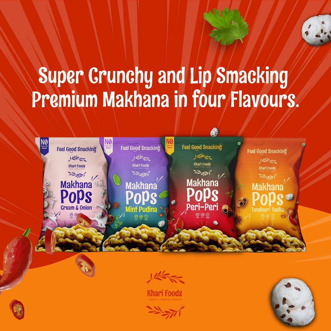 Premium Flavoured Makhana Crunchy & Roasted Makhana Pops (Tandoori Tadka)