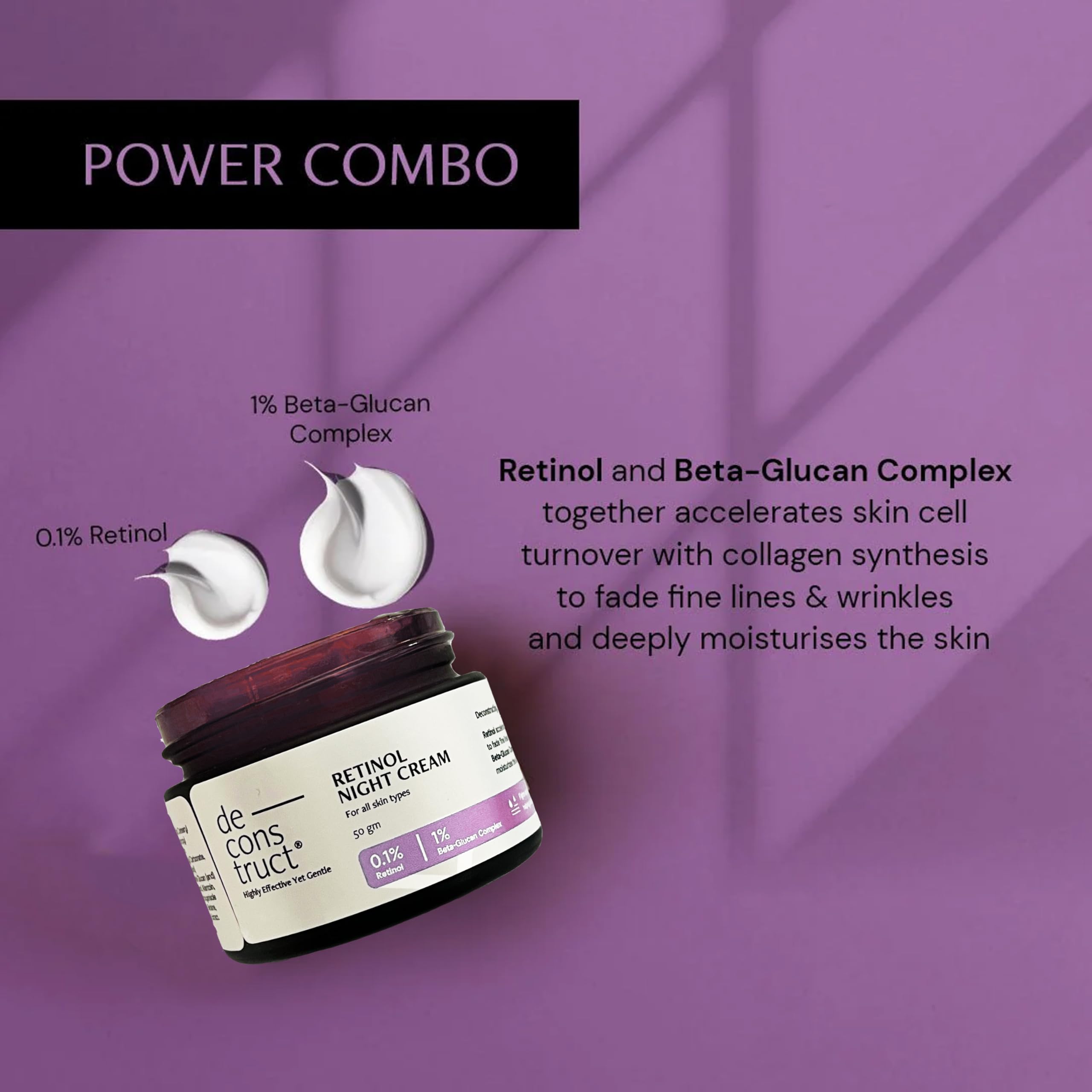 Retinol Night Cream (0.1% Retinol, 1% Beta-Glucan)