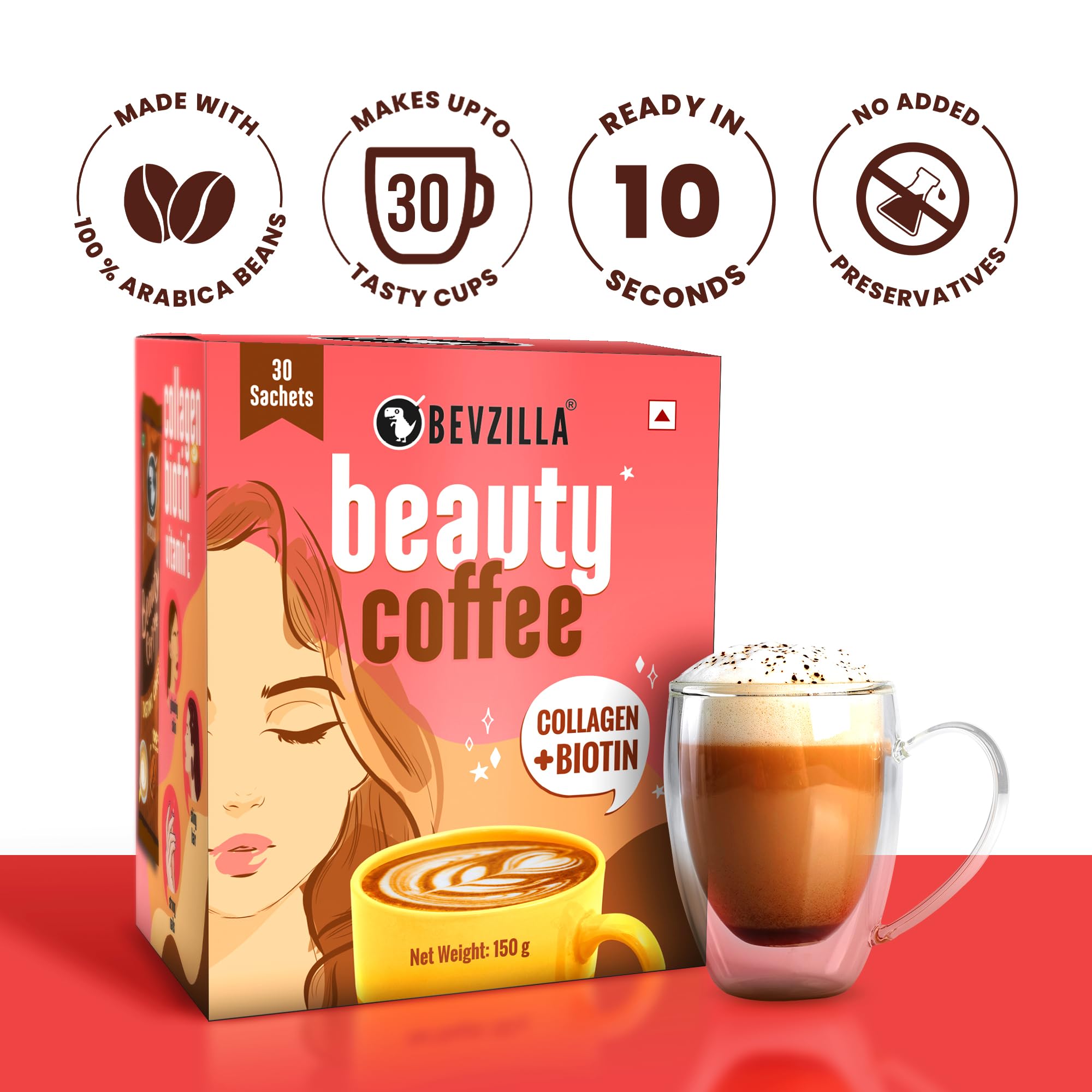 30 Instant Beauty Coffee Infused with Marine Collagen